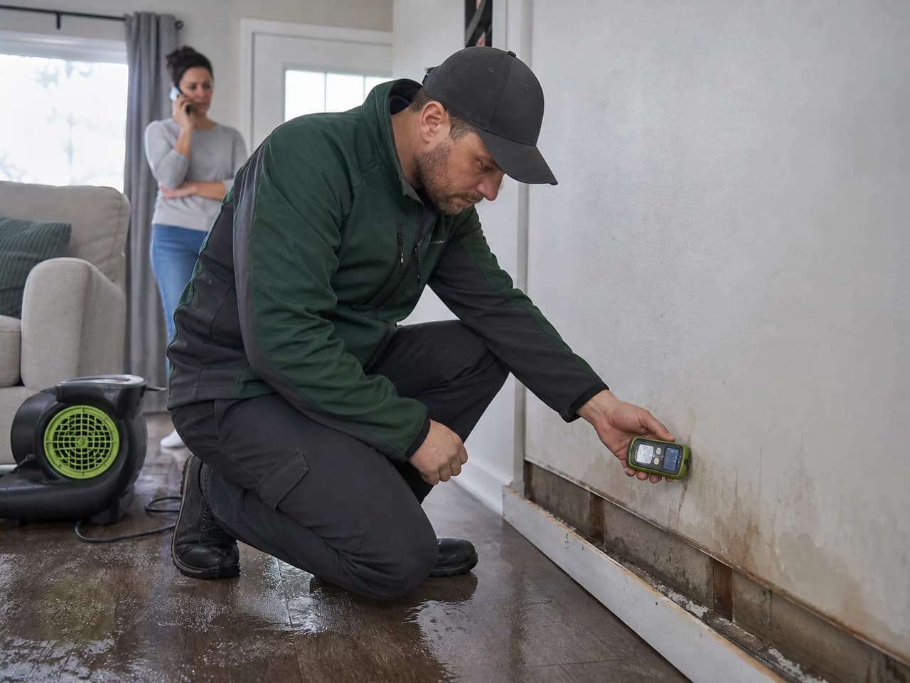 Restoration professional prepared for an after-hours service call